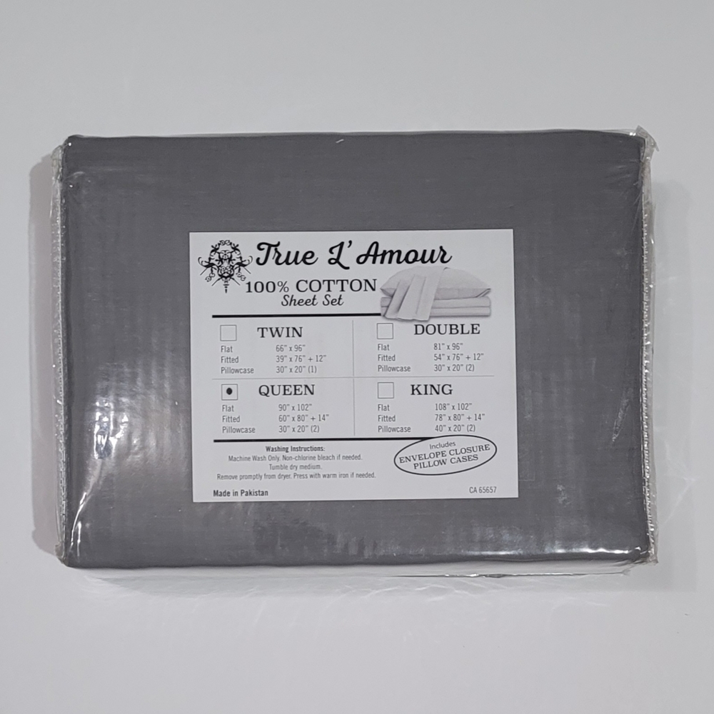 COPY - 100% Cotton Bed sheet set 4 pieces size Queen 300 thread count